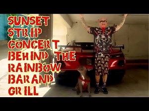 Sunset strip concert behind the rainbow bar and Grill