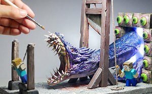 【手工】如何制作一个拟真的我的世界场景 末影龙在断头台斩首 路易十六快乐台_哔哩哔哩_bilibili