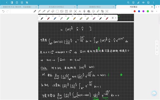 偏微分方程24-Chapter 7 Parabolic Equations 准备知识：Fourier变换-20251202