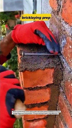 Smart Setup! Pro Uses Guide Nails Before Laying Bricks