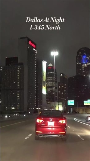 Night Drive on I-45/US-75 in Dallas, TX (10X Speed)