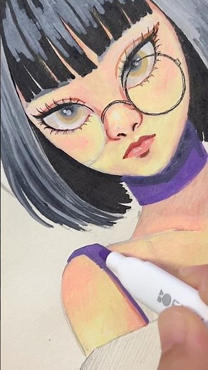 ระบายสีการ์ตูนด้วยปากกามาร์คเกอร์อะคิลิค🎨🖌️ #art #painting #วาดภาพ #วาดการ์ตูน #วาดการ์ตูนอะนิเมะ