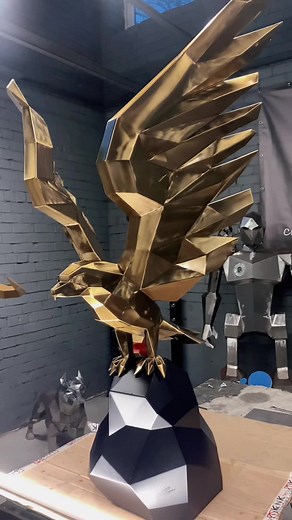 Stainless Steel Eagle Sculpture by Einbergdesign