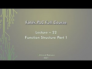 Fatek PLC Course 22 Function Structure Part 1
