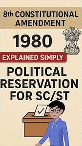 ⭐“8th Constitutional Amendment EXPLAINED in 60 Seconds! #8thConstitutionalAmendment #SCSTReservation