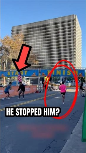 Why Did They Stop Him Right Before the Finish Line? #funny #viral #shorts