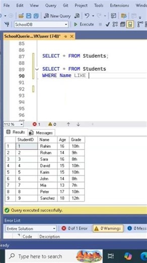SQL LIKE (Search Text) #sqlshorts #sqlbasics #sqlforbeginners #sql #sqlserver
