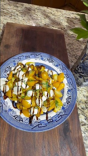 The Yellow Pear tomatoes made the perfect caprese salad!