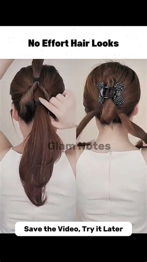 How To Do Korean Low Knot Ponytail 2 Different Ways | Easy Hairstyle for Girls 🖤#TwoWaysPonytail