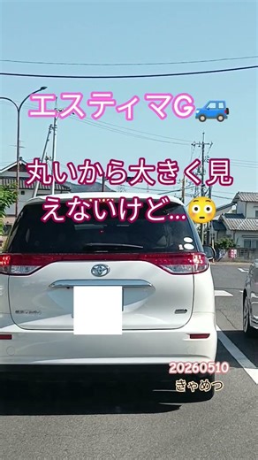 トヨタ🚘️エスティマ☺️トヨタの天才たまご？近くで見たらデカい😳乗り心地良さそうです😍 トラックちゃん #トヨタ #エスティマ #デカい #乗り心地 #look #japan