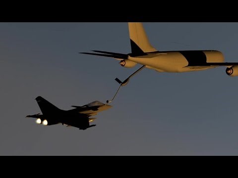 Le ravitaillement en vol des avions de chasse