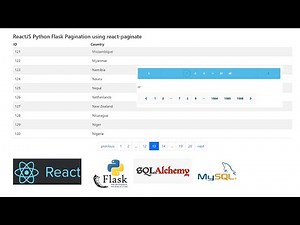 ReactJS Python Flask Pagination using react-paginate