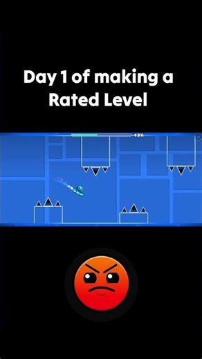 Day 1 of making a rated level in Geometry Dash! #geometrydash #layout #ratedlevel #robtop