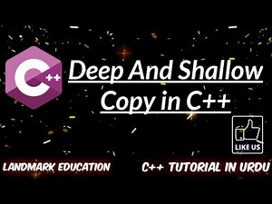 Deep and shallow Copy in C++ | C++ Tutorials for Beginners | Land Mark Education.