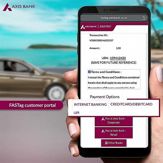 Recharge your Axis Bank FASTag in multiple ways!