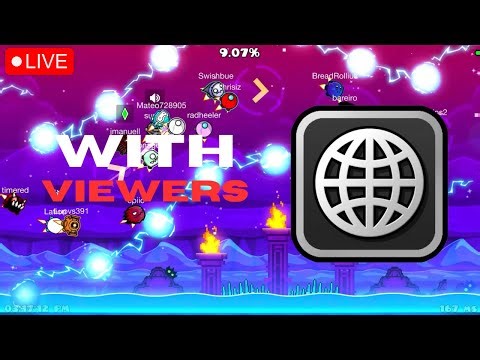 !LIVE! Playing Geometry dash with viewers!!