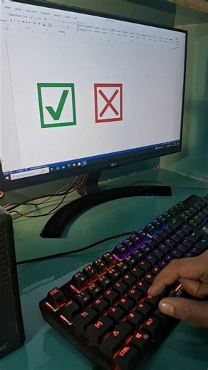 Right & Wrong Symbol Shortcut key in ms word #shorts #short