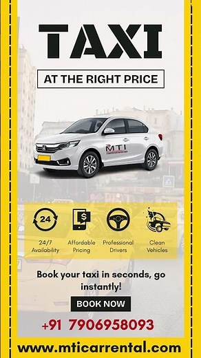Best Taxi Service at Lowest Fare - One Way Taxi - Airport Taxi - Outstation Taxi – MTI Car Rental