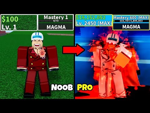 Beating Blox Fruits as Akainu! Lvl 0 to Max Lvl Noob to Pro Full Human v4 Awakening in Blox Fruits!