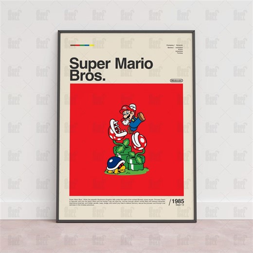 Super Mario Bros Poster, Gaming Room Poster, Gaming Wall Poster, Gaming Print Poster, Game Gift, Video Games Poster, Gaming Wall Art - Etsy