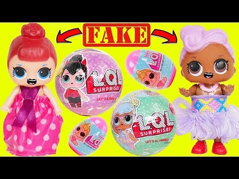 Fake LOL Surprise Dolls Dress Up Transformation + LQL Lil Sisters!