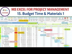 15. Ms Excel for project management || Budget time & materials 1