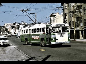 San Francisco Trolleybus Scenes - mid 1960s to early 1980s