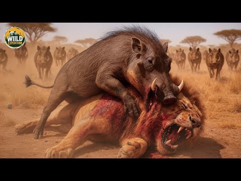 African Savanna | Deadly Battle: African Warthog vs Lion