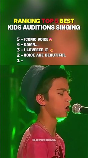 RANKING TOP 5 BEST KIDS AUDITIONS SINGING #cover #singing