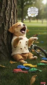 Poor puppy's balloon stall crushed by rich puppies🥺, puppy's heart broken💔 #thepuppysquest