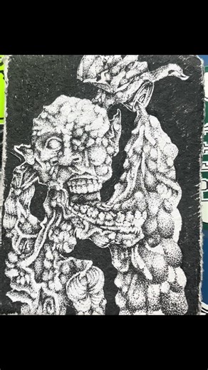 Stippling Art Project: The Drinker Self-Portrait