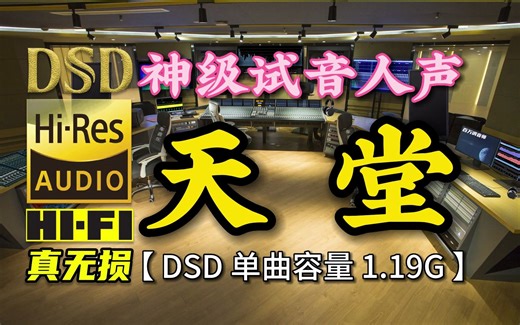 神级试音人声：《天堂》7分31秒DSD完整版，单曲容量1.19G【30万首精选真正DSD无损HIFI音乐，百万调音师制作】