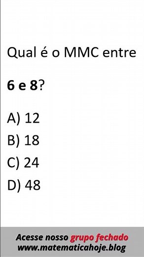MMC de 6 e 8 aprenda rápido e sem erro