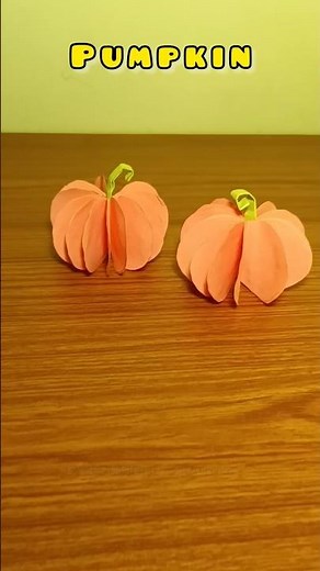 How to make 3D pumpkin craft | Easy 3D pumpkin 🎃 Origami pumpkin #3dpumpkin