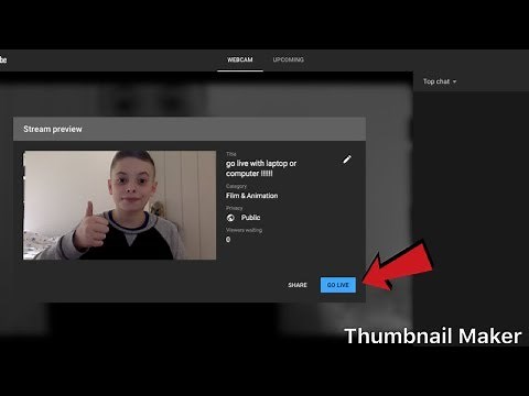how to go live on youtube with your laptop or computer