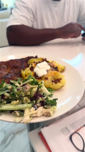 Homecooked Pork Steak Dinner with Mashed Potatoes and Pepsi