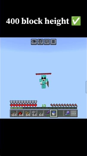 400 block height lev_1 to lev_3 ✅ #minecraft #gaming #herobrinegamerz #trending