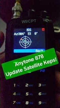 How to Update the Satellite Keps on the Anytone 878
