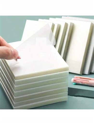 1 paquet de bloc-notes mémo transparent | Bloc-notes adhésif étudiant attrayant | Autocollant de message amovible simple INS | Écriture facile, déchirure pratique | Convient pour les notes, les rappels de tâches, la planification des horaires | Design minimaliste, à la mode et pratique | Convient aux étudiants, au bureau et à un usage domestique, pour enregistrer les détails de la vie | SHEIN