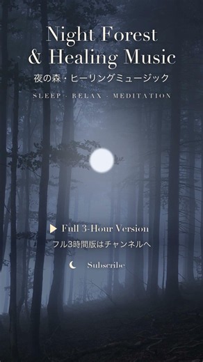 Night Forest for Deep Sleep 🌙夜の森｜Relax · Sleep · Meditation #shorts