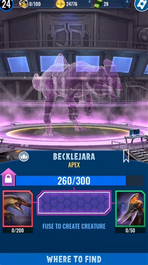 UNLOCKING BECKLEJARA - JW ALIVE!! #shorts #jurassicworld