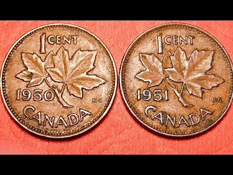 Canada 1950-1951 1 Cent Coin - One Penny