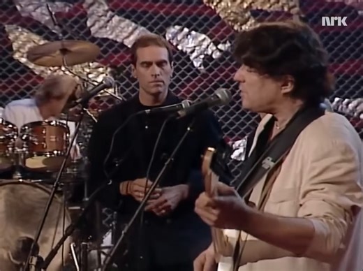 Danko/Fjeld/Andersen performing their song “Driftin’ Away” on Norwegian television network 'NRK' in 1991. | The Band: A History