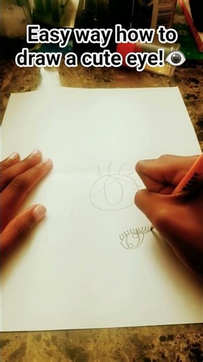 a easy way how to draw a cute eye #draw #youtubeshorts