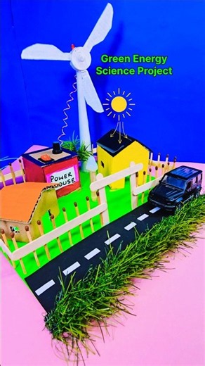 Green Energy Science Project 💡 Wind & Sunlight Energy Project #shorts #scienceproject