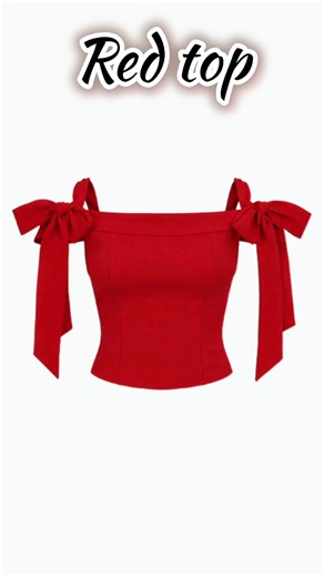 ❤️🖤 Red Bow Top & Black Denim Skirt Outfit | Cute & Classy Look ✨ #shorts