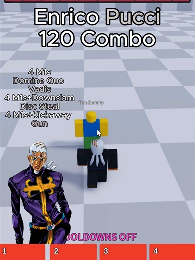 Unleashing Full 120 Red Combo with Pucci in Anime Battle Arena