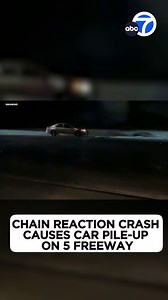 WILD: A chain reaction crash on the 5 Freeway in the Glendale area caused a car pile-up that involved a big rig. | ABC7