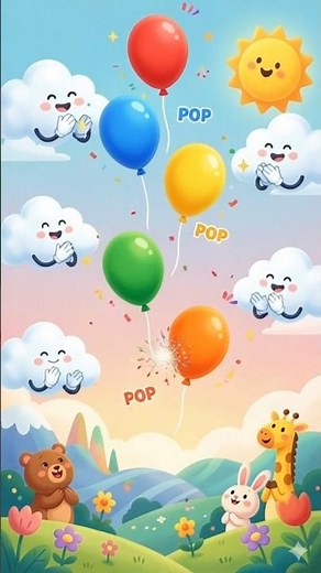 Pop Pop Balloons 🎈| Fun & Colorful Kids #shorts #kids #viral