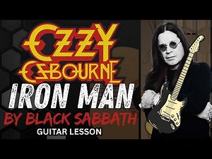 Iron Man by Black Sabbath (Ozzy Osbourne) - Easy Guitar Power Chord Play Along 🎸
